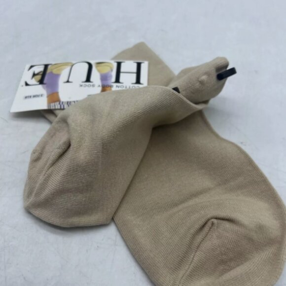 3 Pairs HUE Beige Cotton Body Sock One Size Socks U6373 - Picture 2 of 4